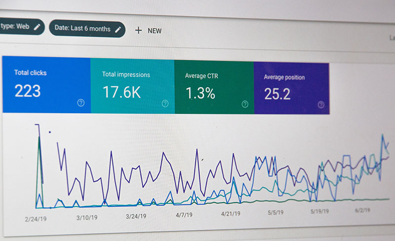 Screenshot of web traffic analytics for blog