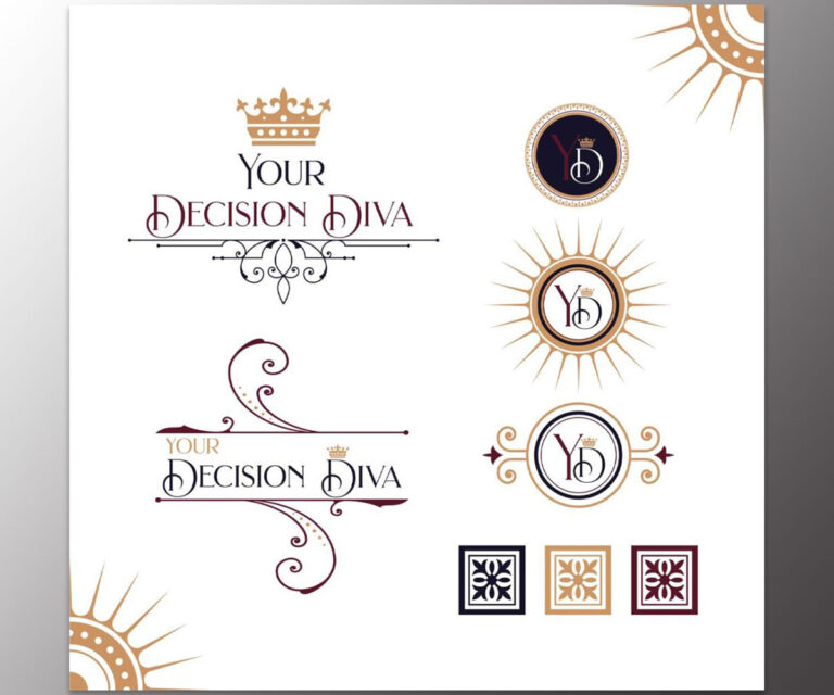 yourdecisiondiva.com • Branding package logo design