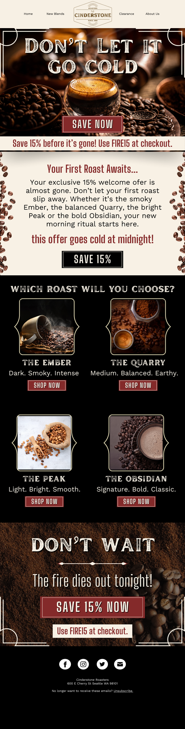 Welcome Email Flow Coffee