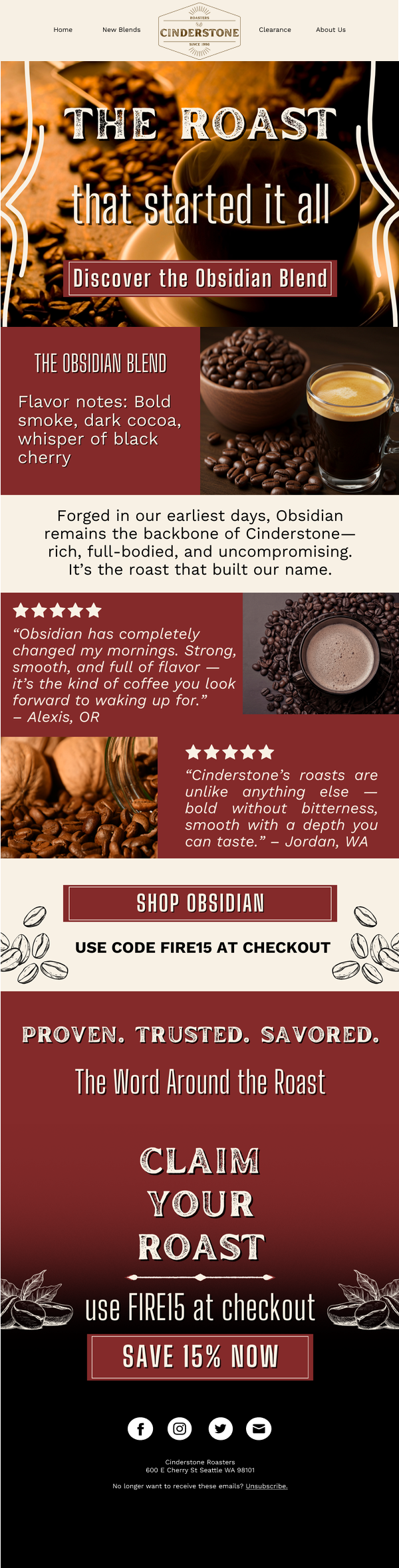 Welcome Email Flow Coffee